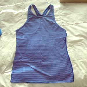 Blue and white Outdoor Voices tank top